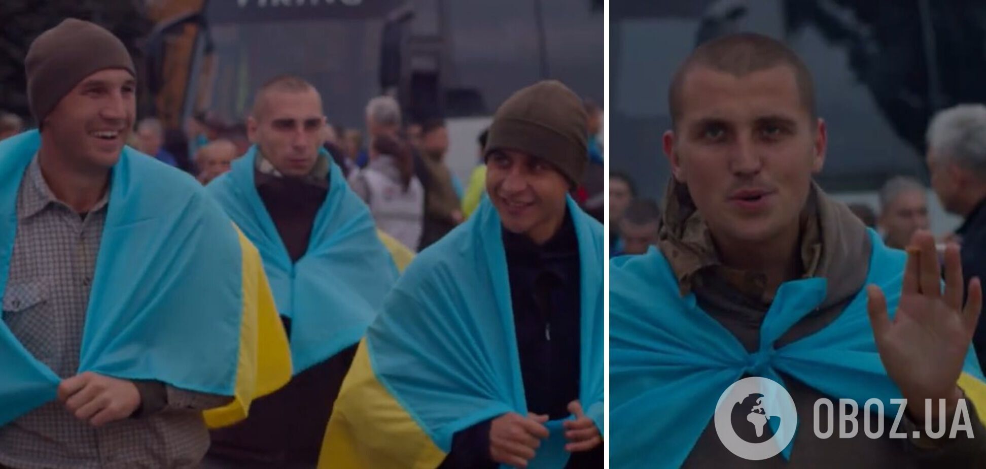 ''Солнце, я дома'': в сети показали трогательные кадры возвращения из плена украинских пограничников. Видео