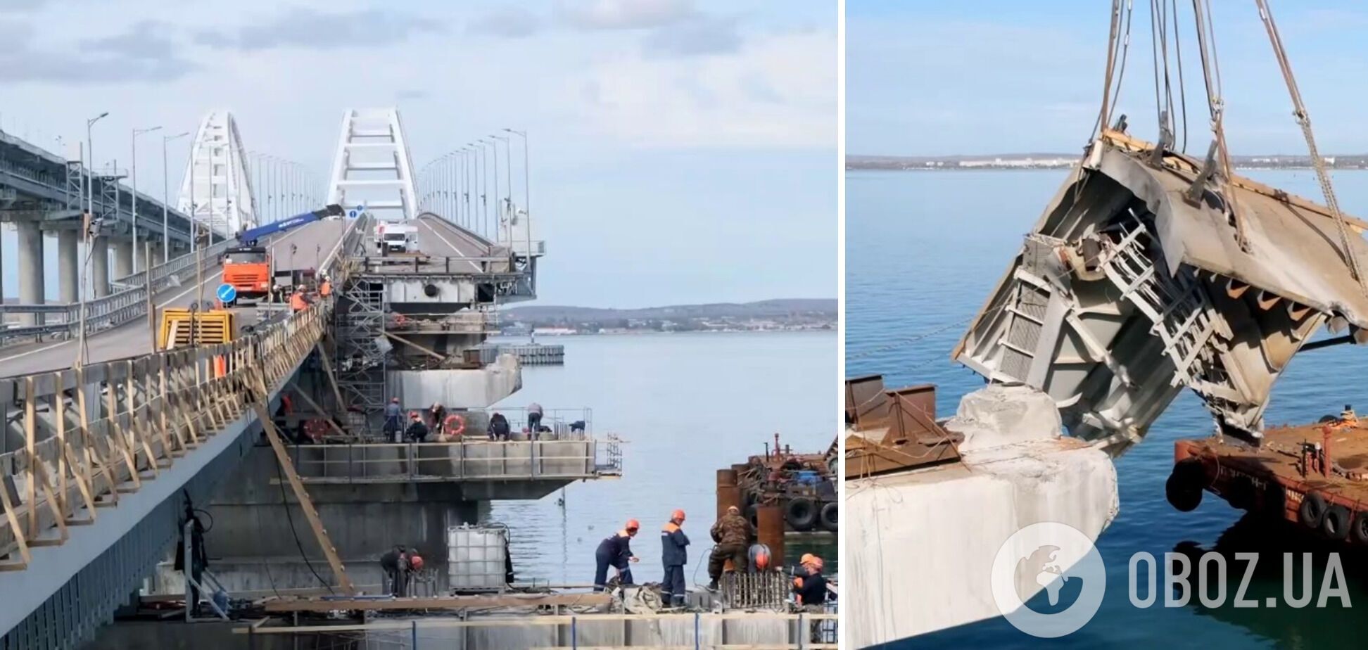 Нашли новые повреждения: оккупанты рассказали, когда полностью планируют возобновить движение по Крымскому мосту