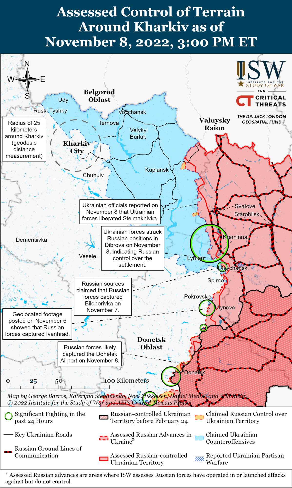 ЗСУ досягли успіхів на північний захід від Сватового, окупанти ведуть наступ у трьох районах: аналіз бойових дій від ISW