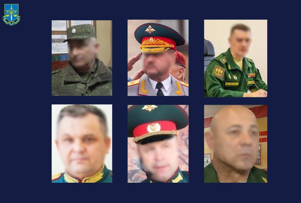Шестерым генералам РФ сообщено о подозрении за организацию вторжения на Харьковщину