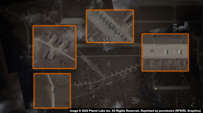 Аэродром захватчиков около поселка  Гвардейское в Крыму