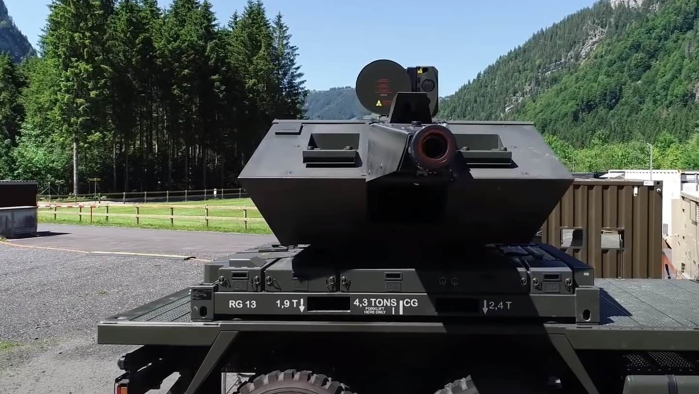 Боевой модуль зенитной артиллерийской системы Skynex