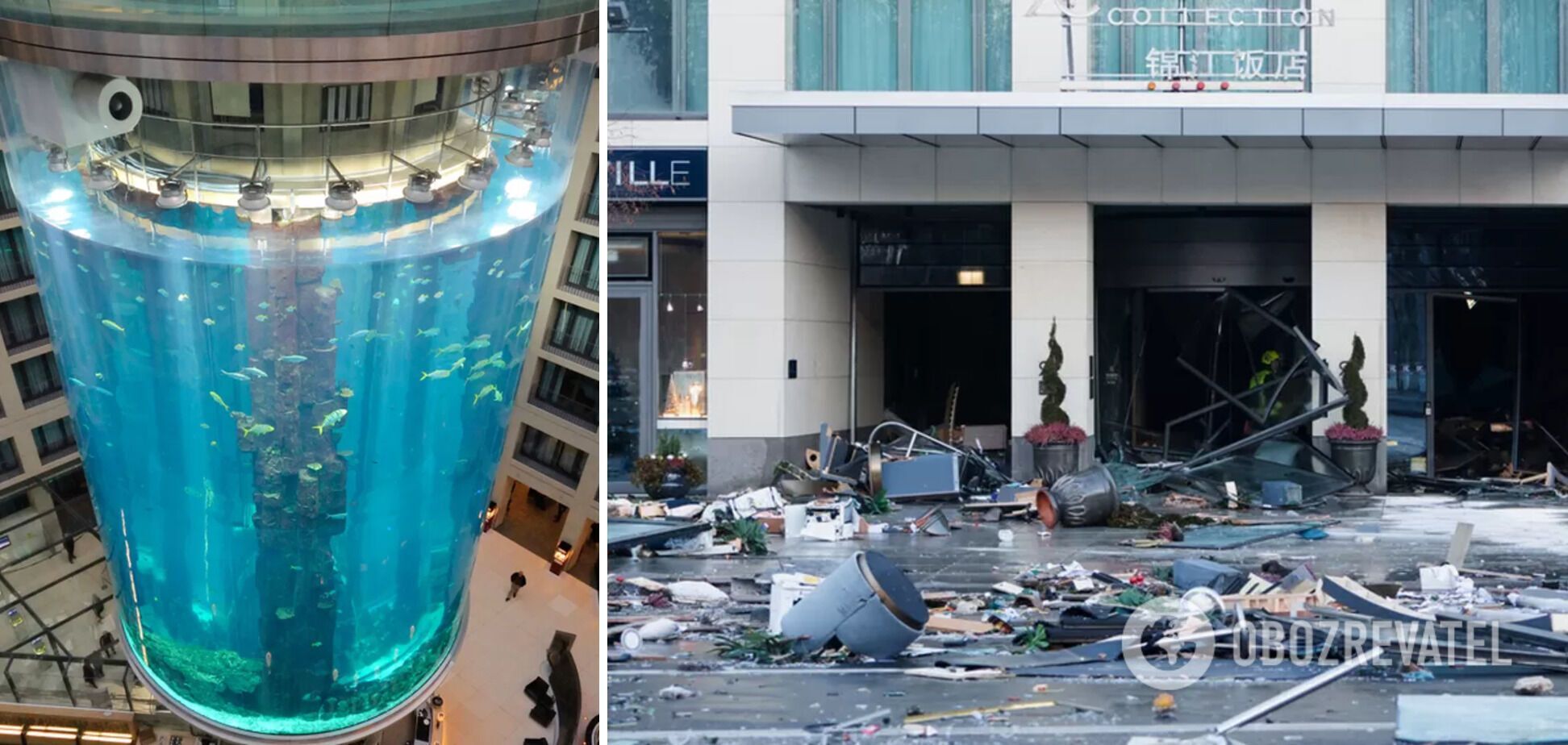 У Берліні лопнув найбільший у світі акваріум із 1 млн літрів води: є постраждалі, затопило вулицю. Фото і відео