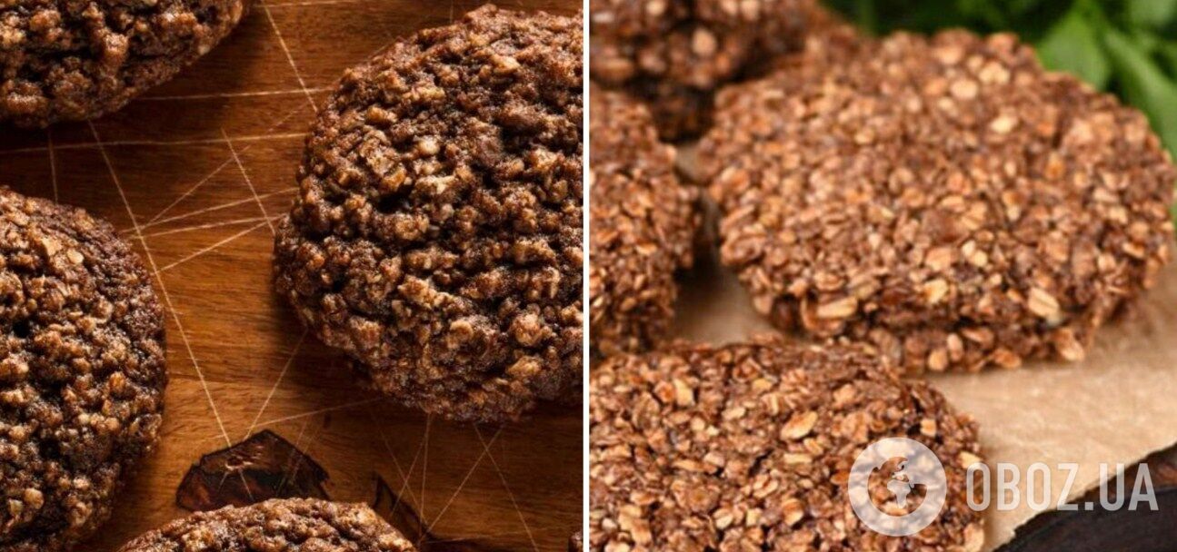 Шоколадне вівсяне печиво без випікання та смаження