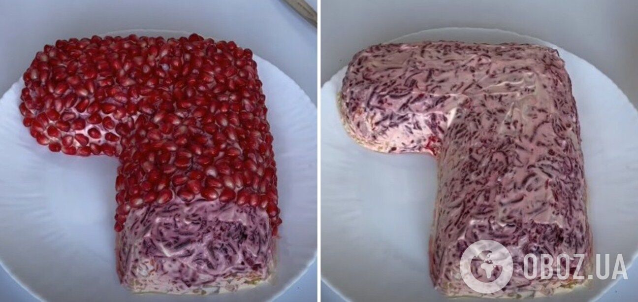 Салат со свеклой, орехами и гранатом