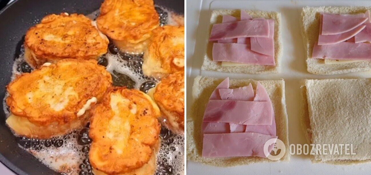 Жареные пирожки из тостового хлеба