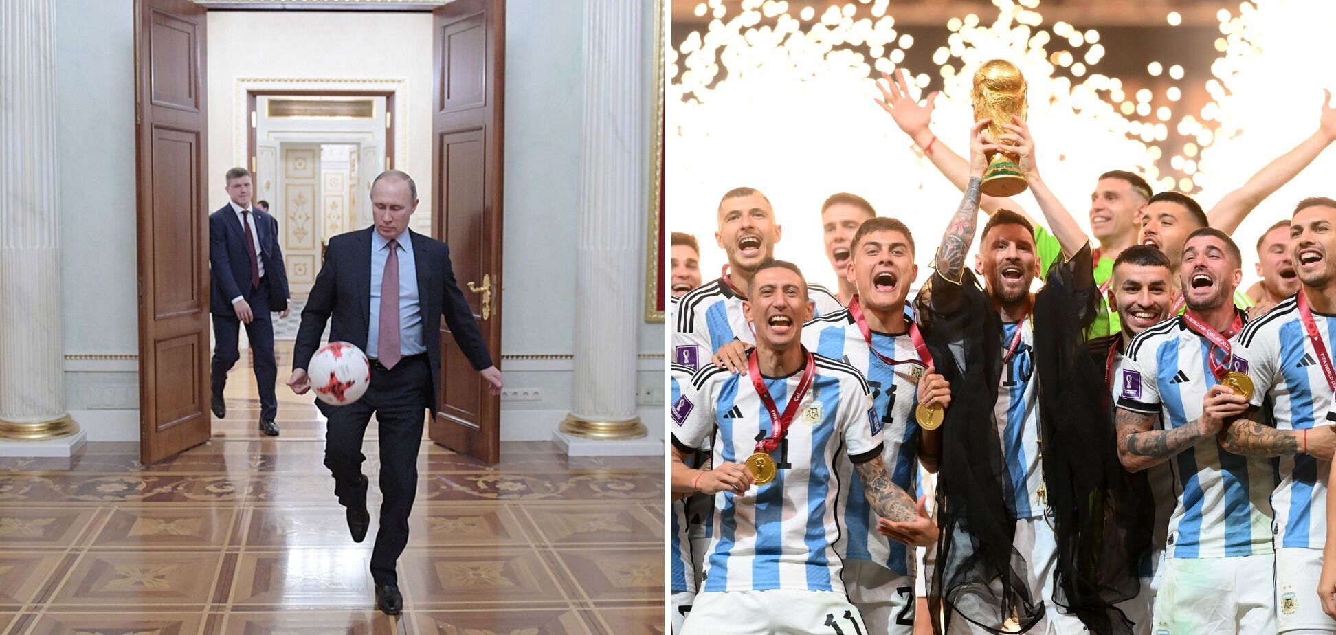 Президент Аргентины поблагодарил Путина после победы на ЧМ-2022 словами о "единстве и мире"