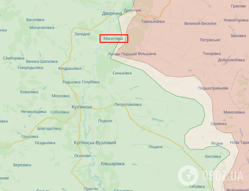 Село Масютовка на карте