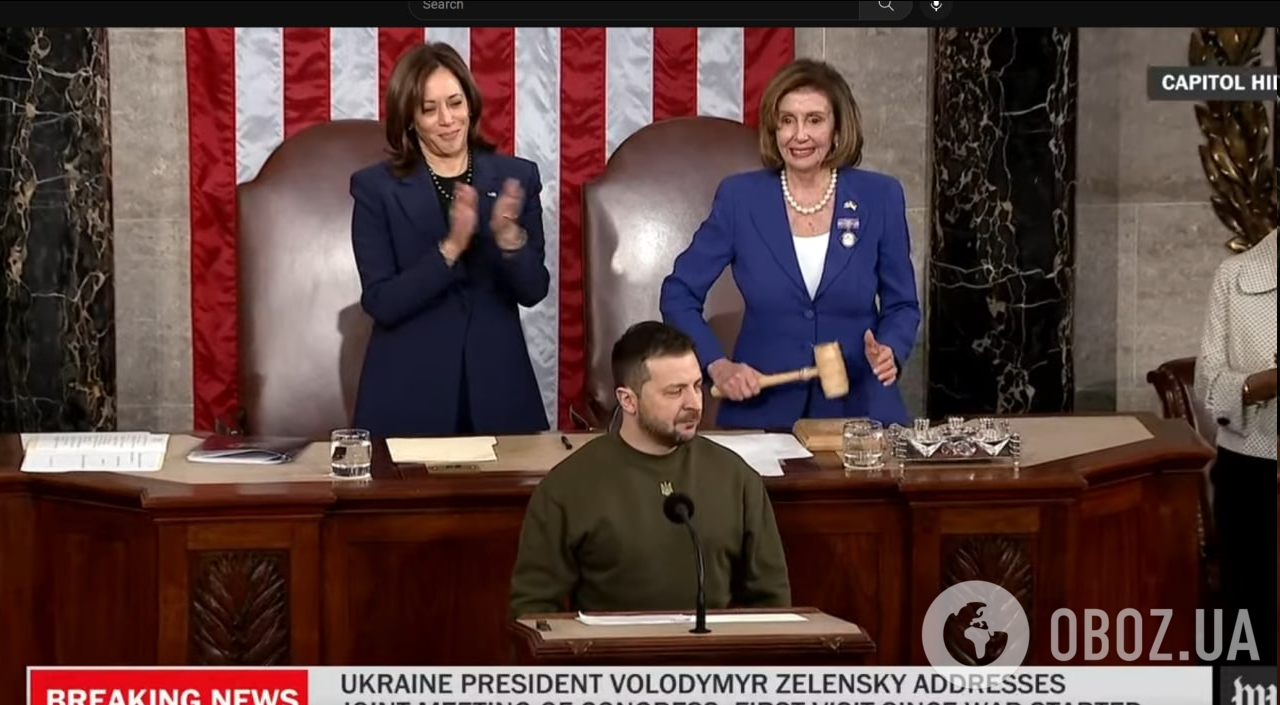 Володимир Зеленський виступає у Конгресі США