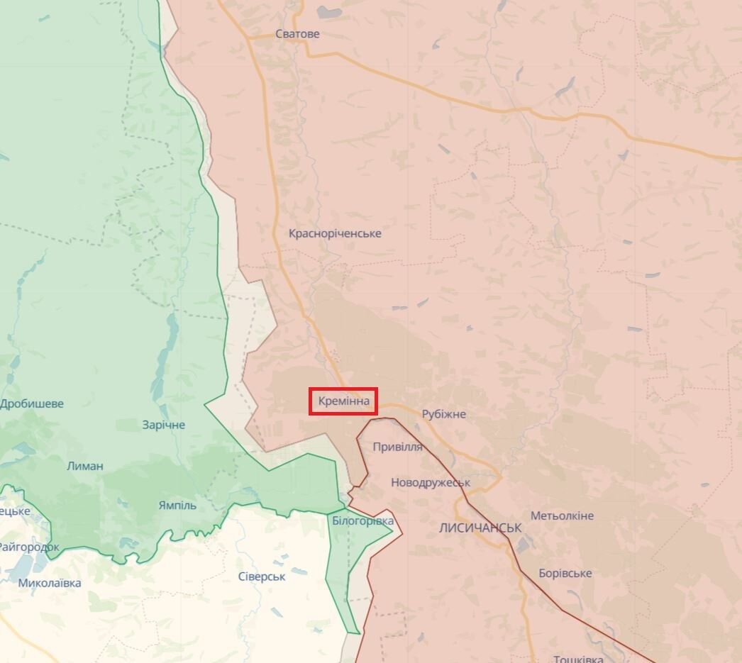 ЗСУ ведуть контрнаступ у районі Кремінної, окупанти не полишають спроб захопити Бахмут: карта бойових дій