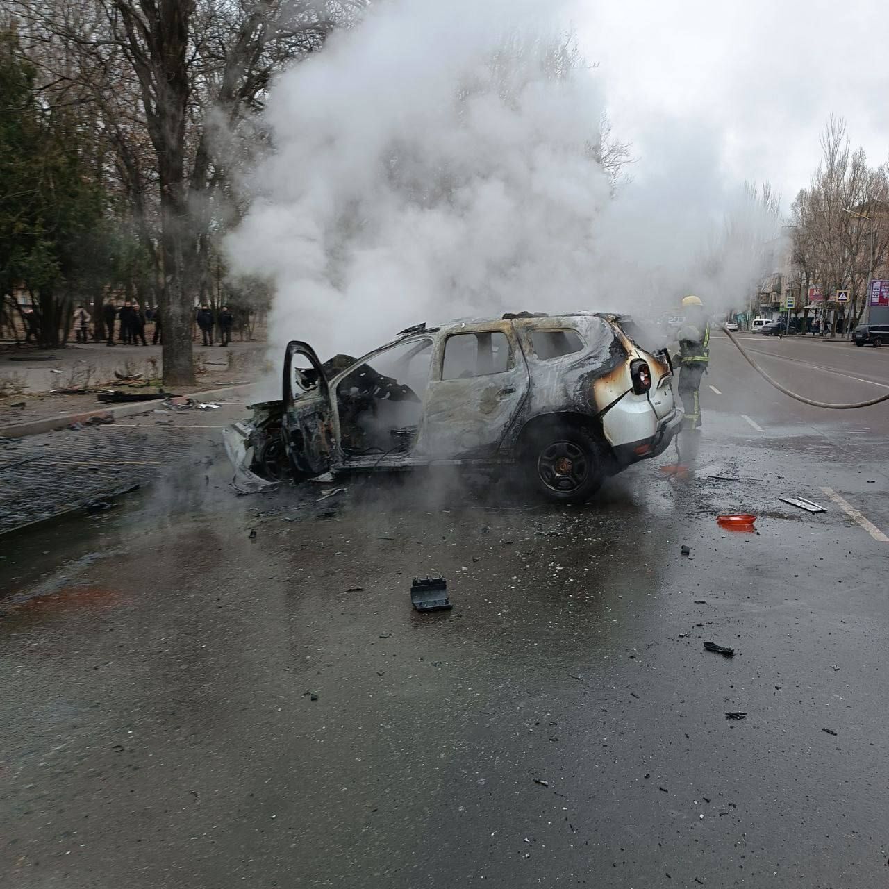 В окупованому Мелітополі підірвали авто зрадника України: з'явилися подробиці. Фото