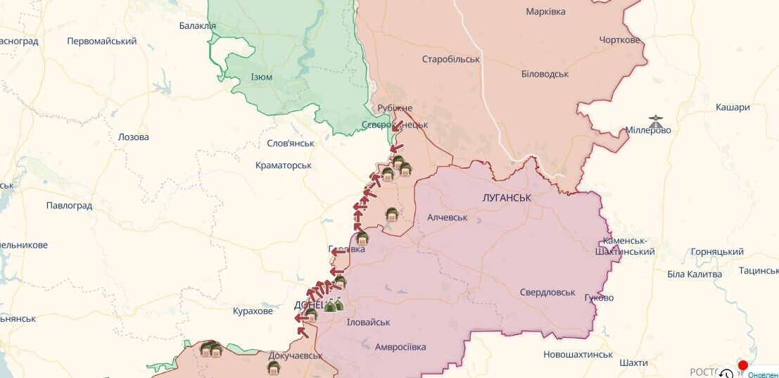 Війська РФ намагалися наступати на Донбасі, до Бердянська перекинули 500 росгвардійців для посилення терору населення – Генштаб