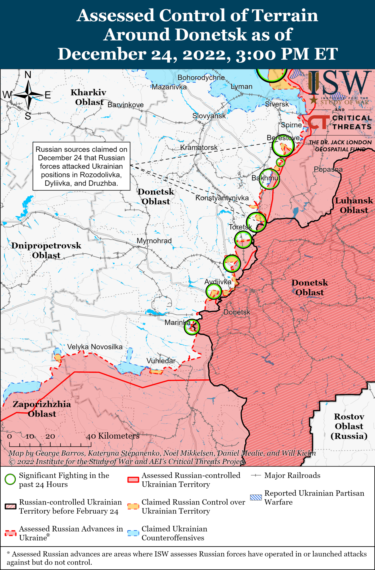 Войска РФ замедлили наступление на Бахмут и хотят паузу – ISW