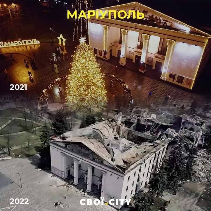 В сети сравнили, как встречали Новый год в городах Донбасса до и после прихода "русского мира". Фото