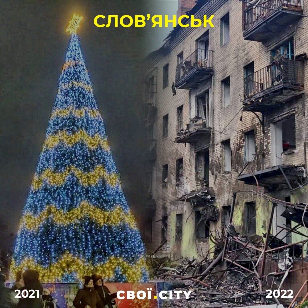 У мережі порівняли, як зустрічали Новий рік у містах Донбасу до і після приходу "русского міра". Фото 