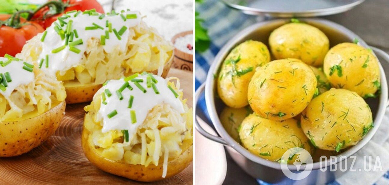 Запеченный фаршированный картофель грибами и сыром