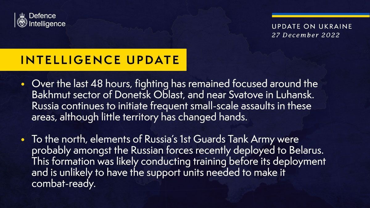 Розвідка Британії назвала ділянку фронту в Україні, де точаться основні бої