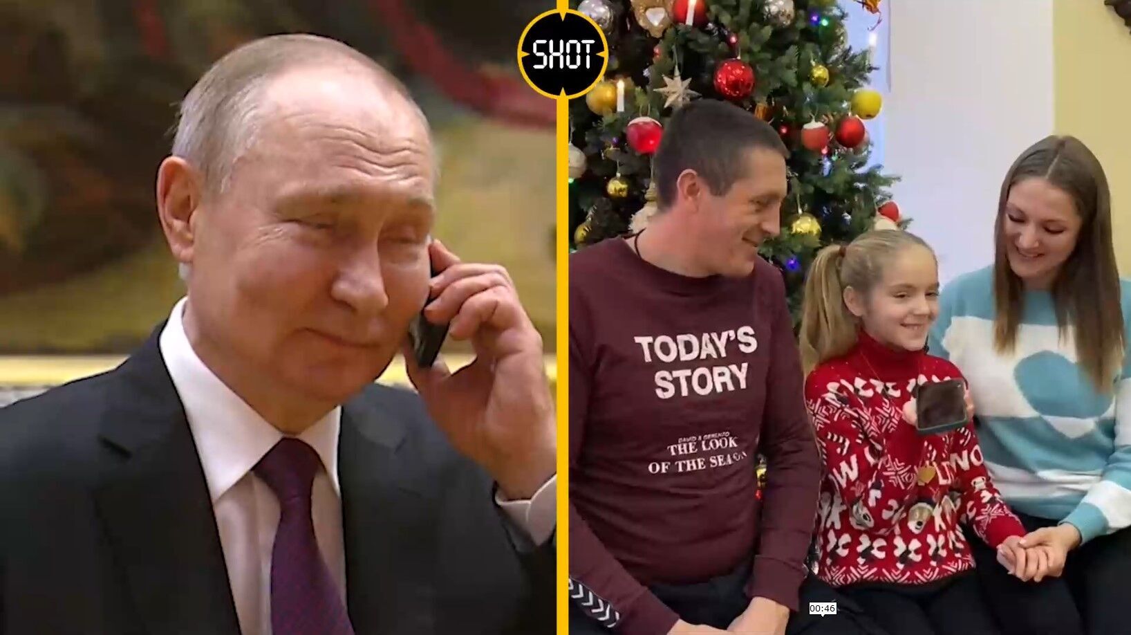 "Огірочків мені пришлеш": Путін на камеру поговорив по телефону з дівчинкою Сашею з Запорізької області. Відео