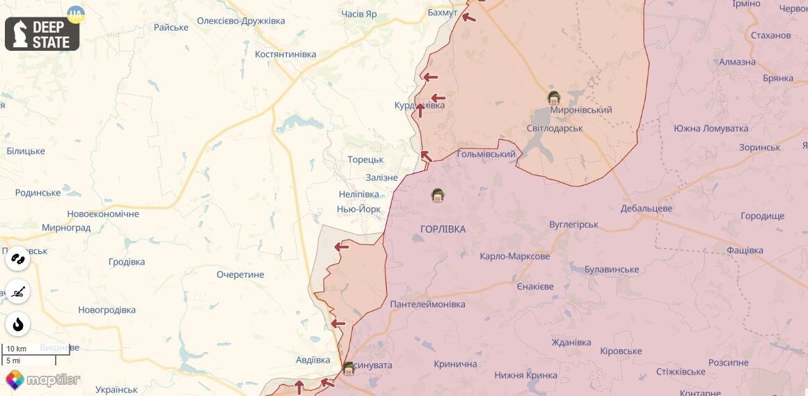 Ворог зазнає серйозних втрат на Донбасі, але продовжує наступ біля Бахмута й Авдіївки – Генштаб