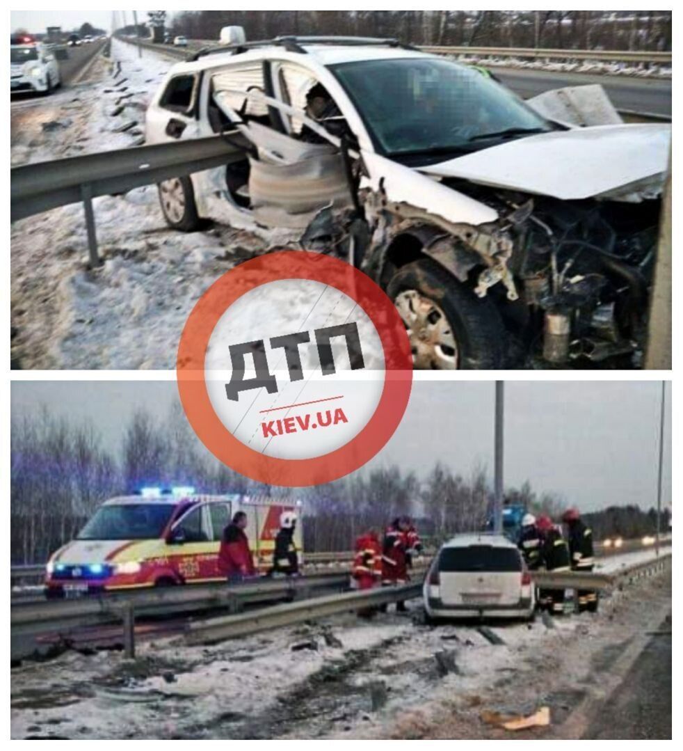Под Киевом отбойник пробил насквозь легковушку: водитель погиб. Фото