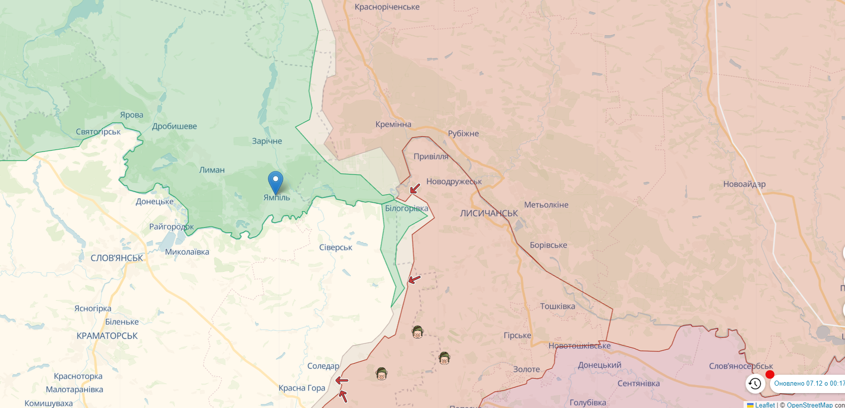 Окупанти обстріляли Ямпіль на Донеччині касетними боєприпасами, троє людей поранено