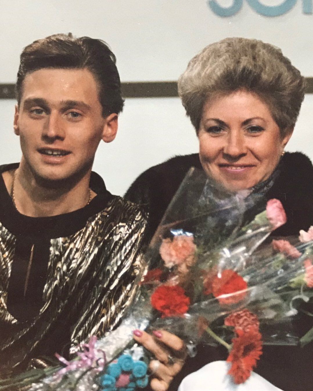 Виктор Петренко с тренером Галиной Змиевской.