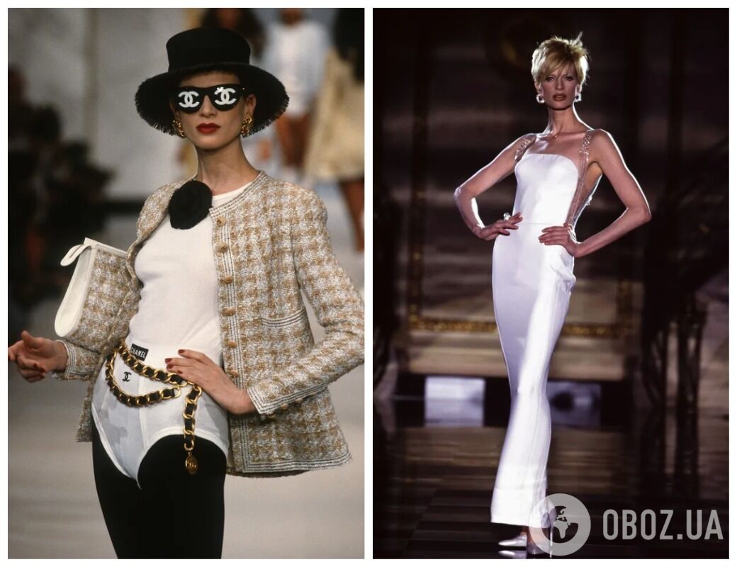 Показы Chanel осень-зима 1992/93 и Versace осень-зима 1995/96