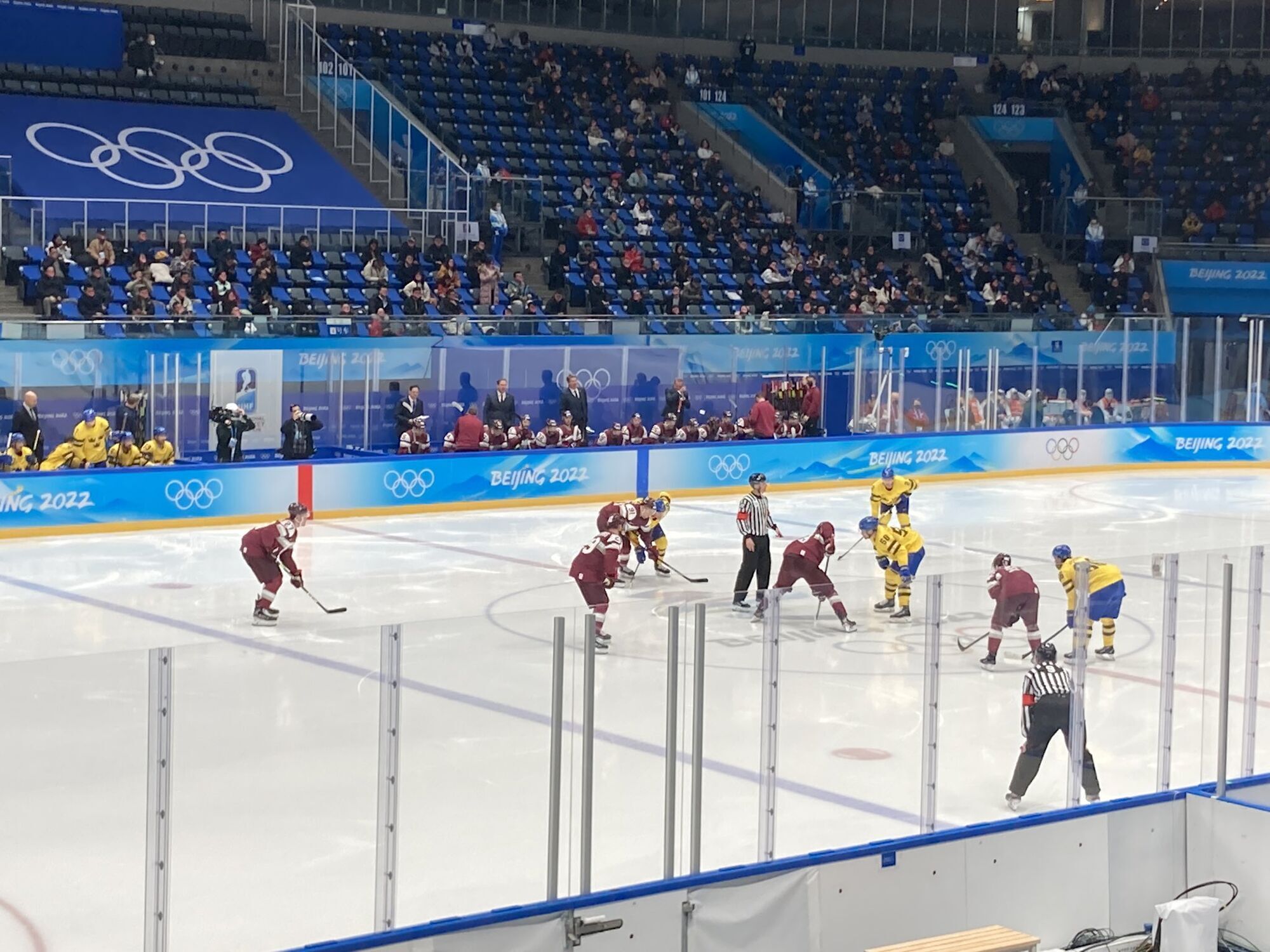 Встреча сборных Швеции и Латвии на Играх-2022.