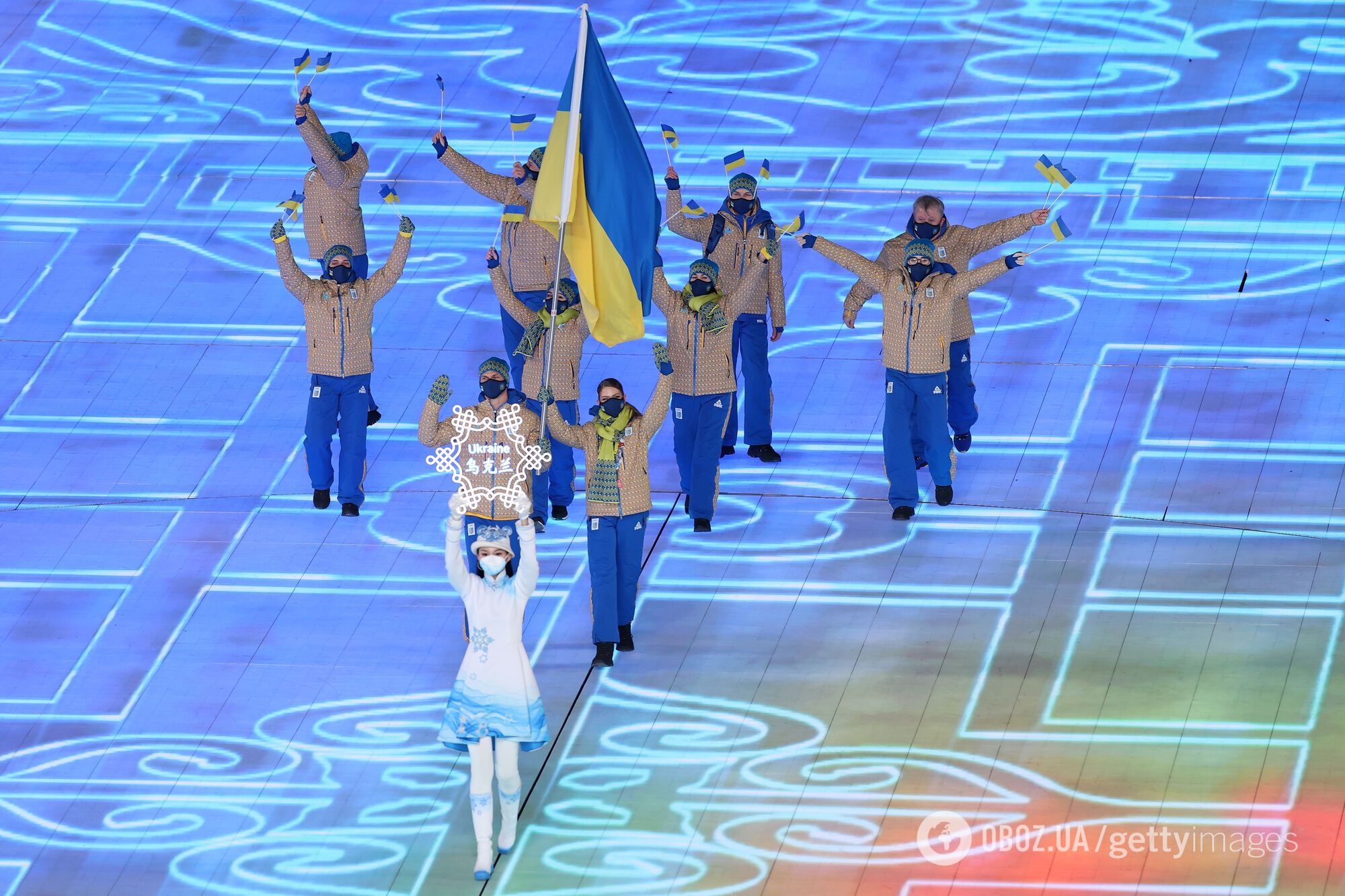 Олімпійська збірна України на церемонії відкриття Ігор-2022.