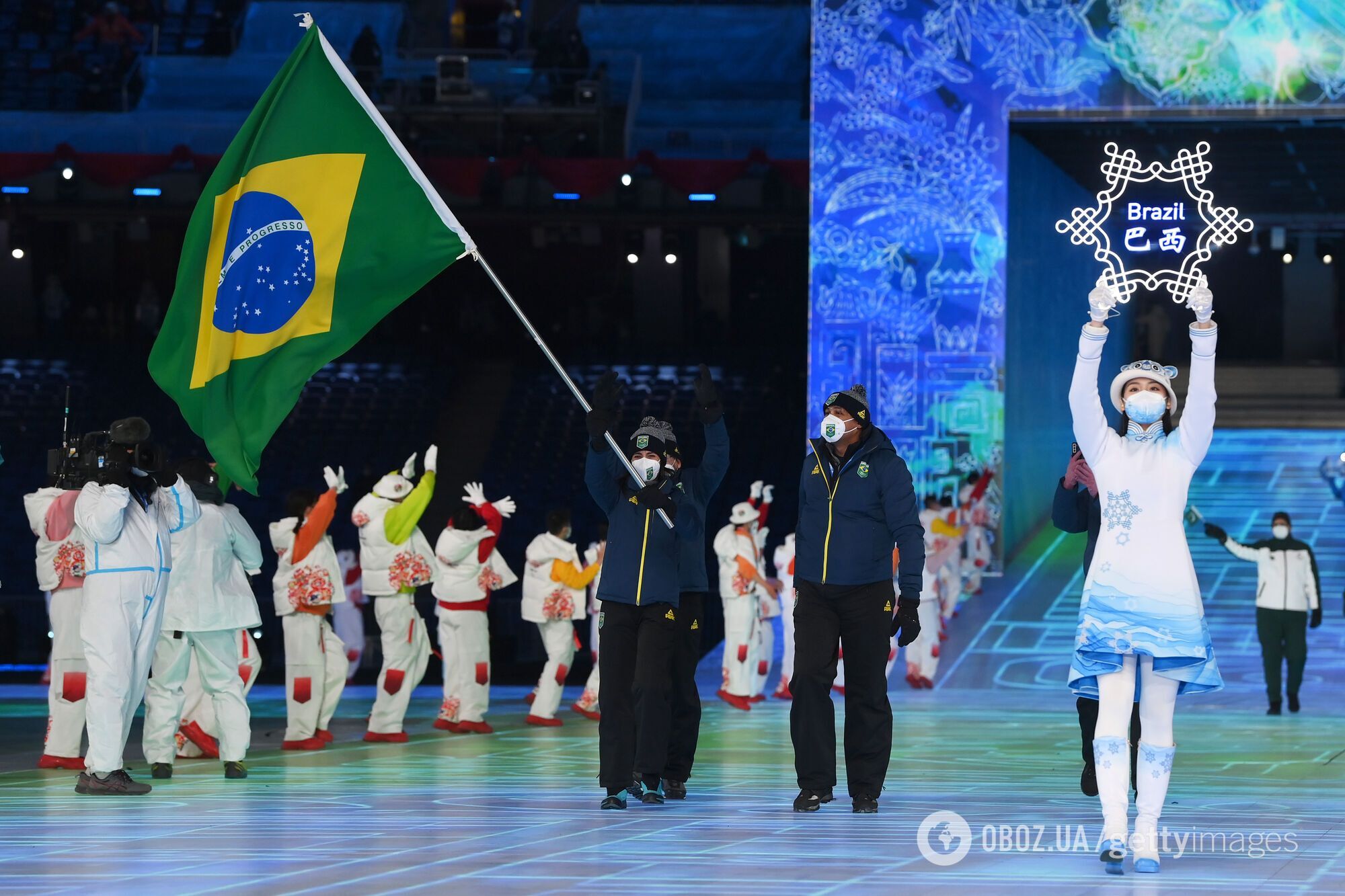 Жаклін Моран на відкритті Олімпіади-2022.