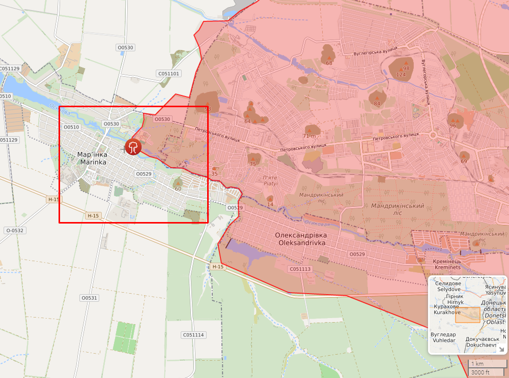 В районе Марьинки оккупанты сбросили гранатометный выстрел с беспилотника.