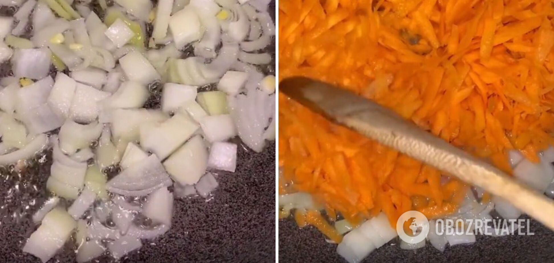 Жареный лук и морковь 