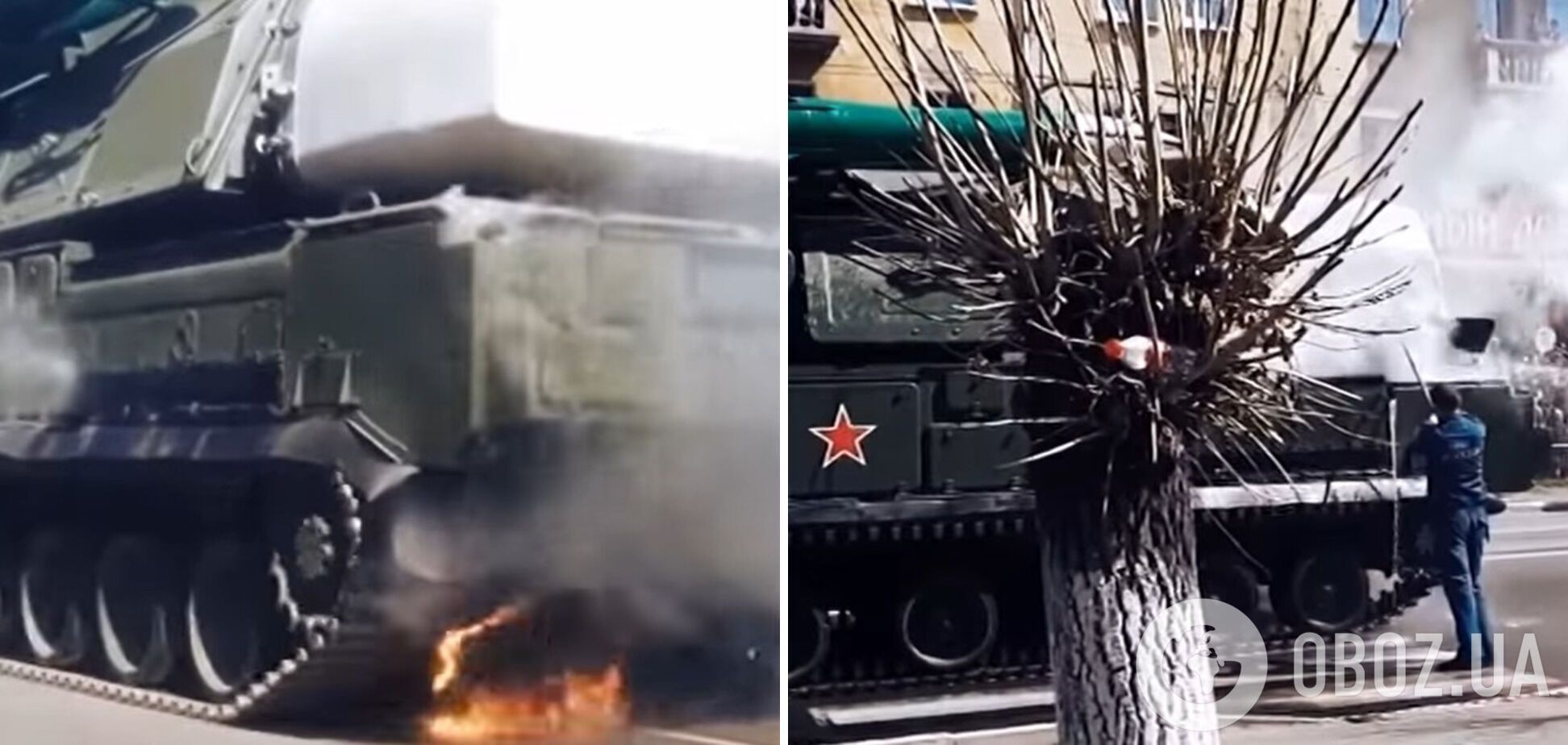 ЗРК "Бук" загорелся на военном параде в Чите