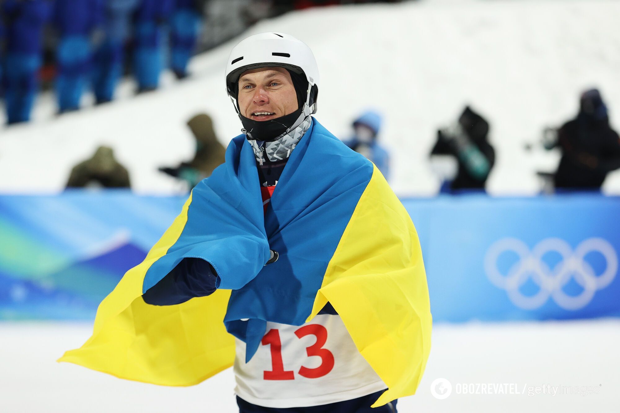 Олександр Абраменко із прапором України