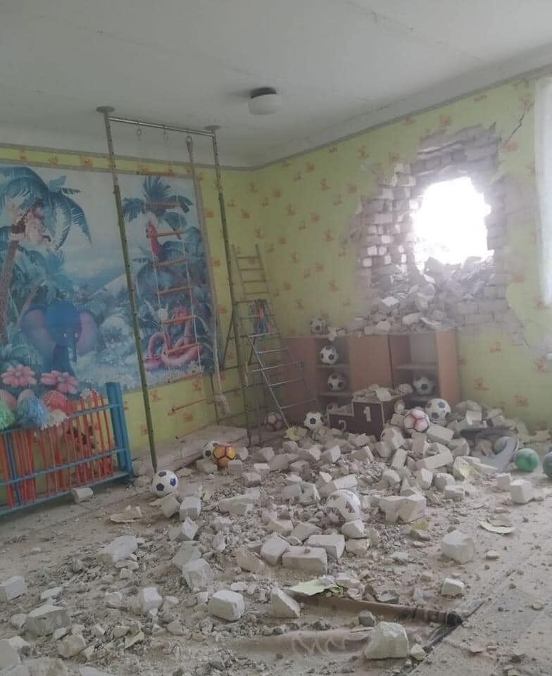 Снаряд оккупантов попал в детский сад