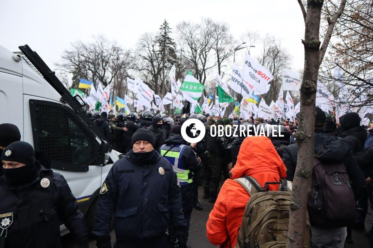 На акцію протесту вийшли близько тисячі підприємців