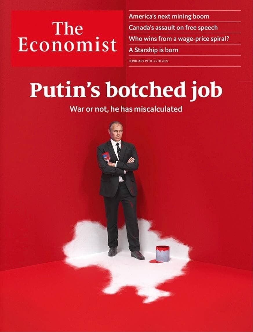 Обложка The Economist с Путиным