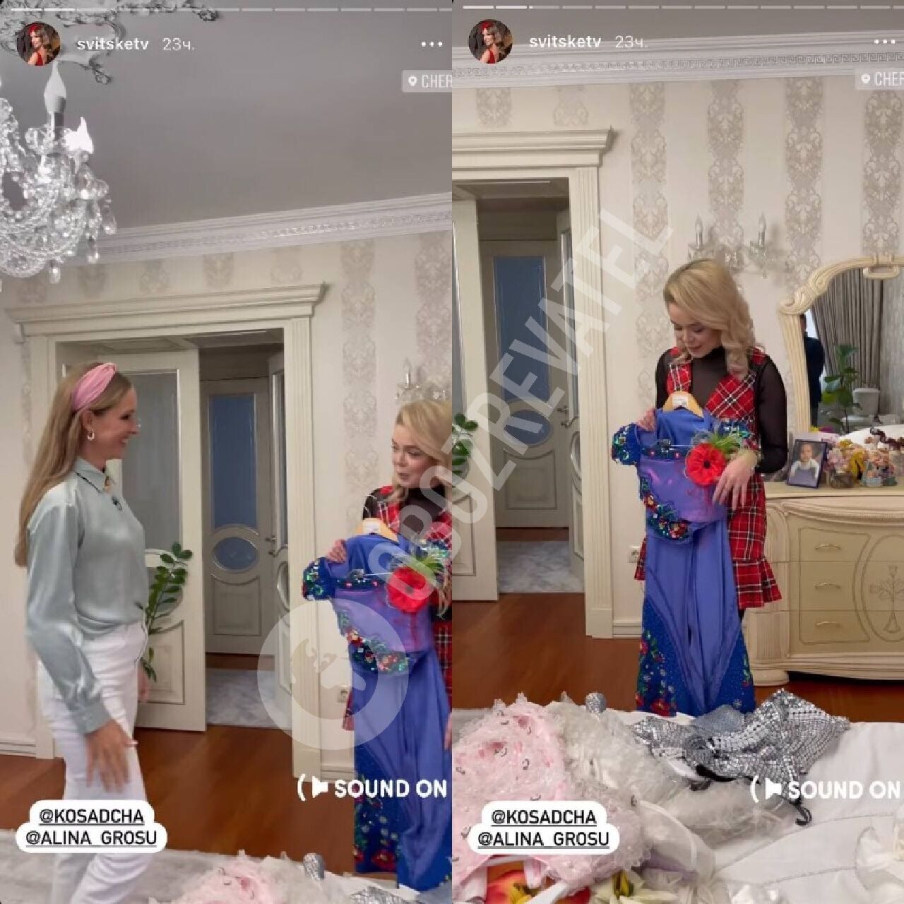 Алина Гросу продемонстрировала детские наряды.