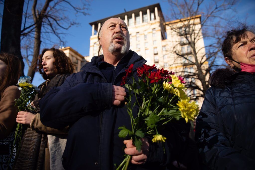 У пам'ятних заходах взяли участь активісти, волонтери та ветерани війни на Донбасі