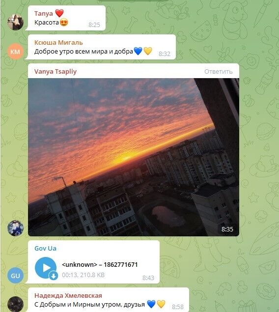 Реакция киевлян.