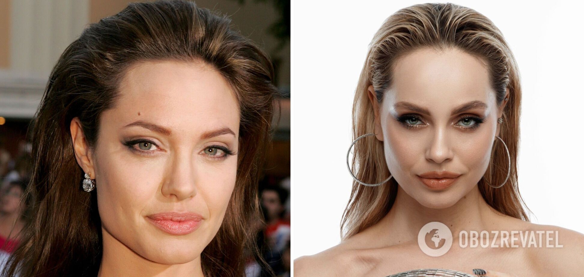 Анджелина Джоли и Таня Воржева с одинаковыми прически