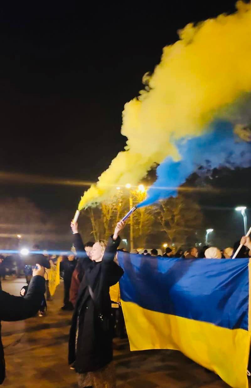 Украинцы вышли на акцию