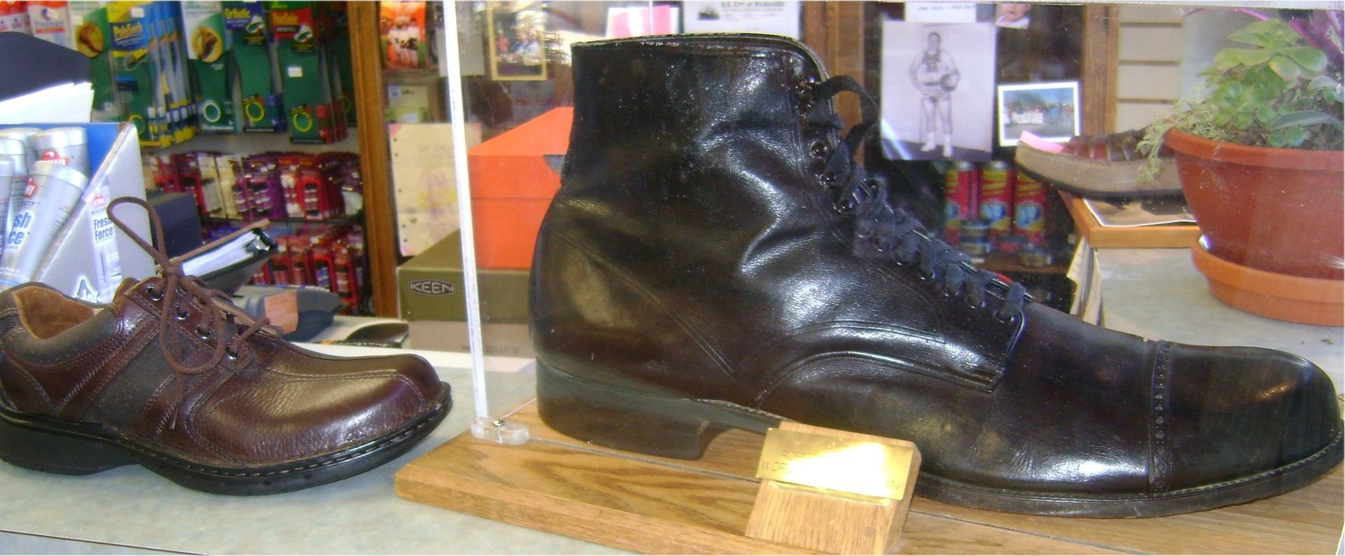 Обувь Роберта Уодлоу по сравнению с мужскими ботинками 44-го размера