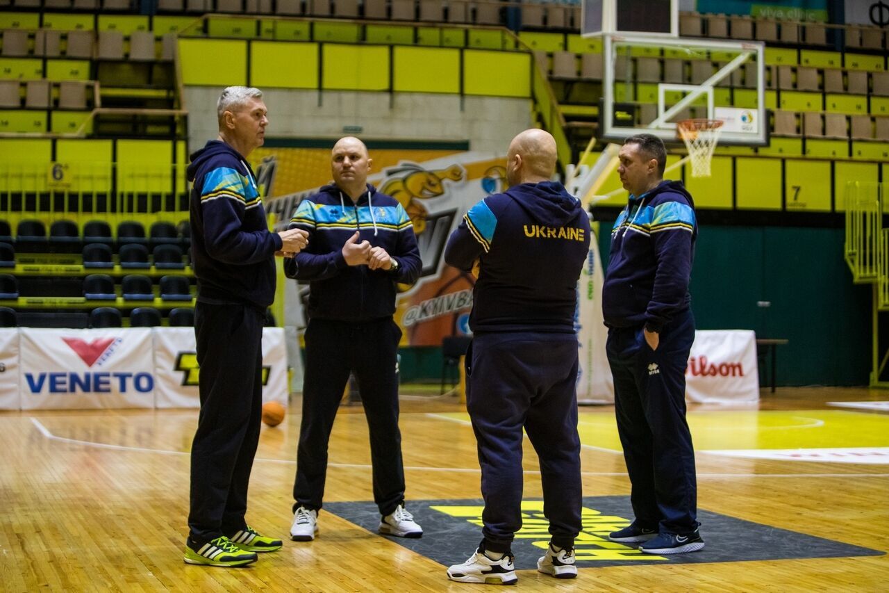 Тренерский штаб сборной Украины по баскетболу.
