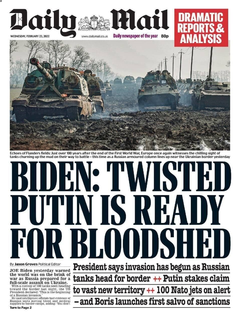 ЗМІ попередили, що Путін готовий до кровопролиття