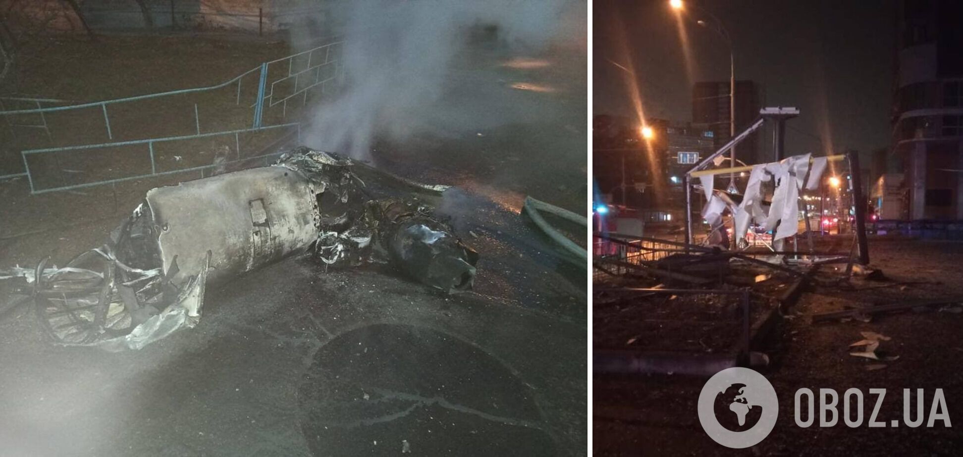 В Оболонском районе Киева пожарные гасили предмет, похожий на БПЛА