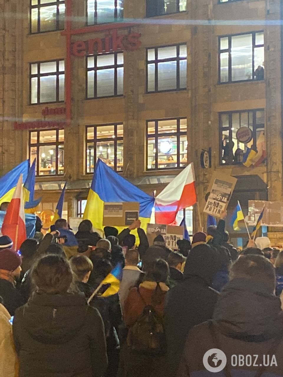У Вільнюсі та Вроцлаві зібралися тисячі людей, щоб підтримати Україну на тлі російської навали. Відео