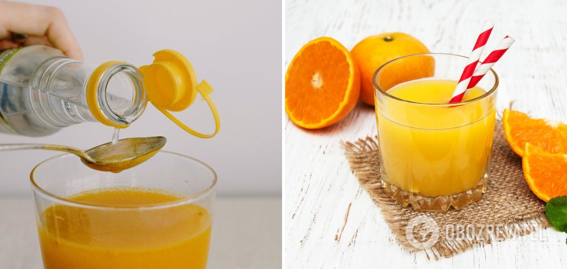 Апельсиновый сок и цедра для теста