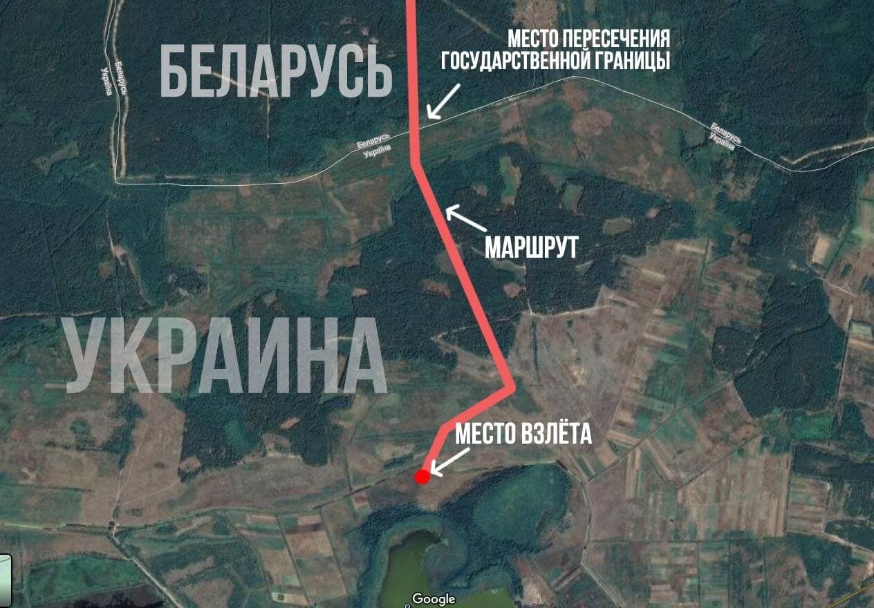 Карта "маршруту" БПЛА