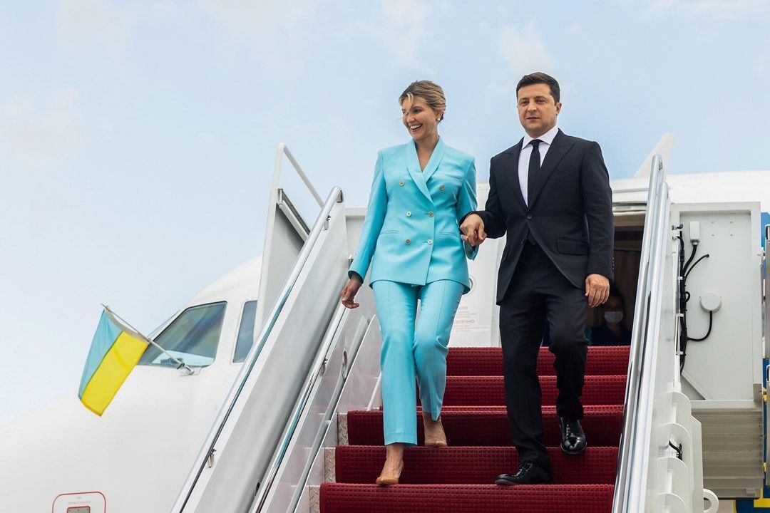 Владимир и Елена Зеленская во время визита США.